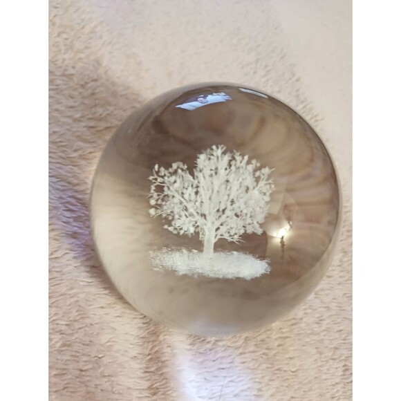 Premium High-Quality 3D Laser Engraved Crystal Ball - Tree of Life - Decor 2.3" - Picture 1 of 5
